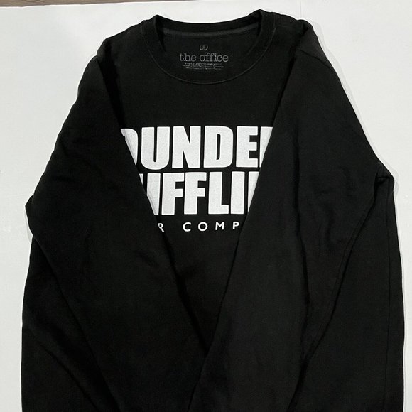 The Office Dunder Mifflin Inc Paper Company Black Crewneck Sweater Size Small - Picture 10 of 14
